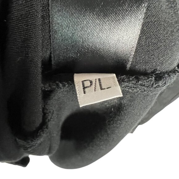 Amadi Rossi Ruffled Long Sleeve V-Neck Tunic Dress Black Size Petite L CD-6770 - Picture 8 of 11